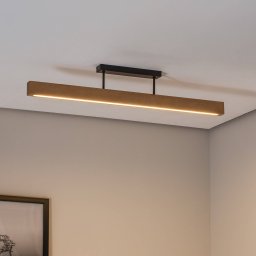 TK Lighting Teo LED wooden ceiling light, pine, 96 cm, 3000 K