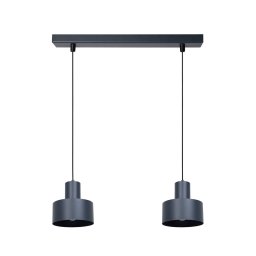 SIGMA Rif 2 pendant light, anthracite, 2-bulb, linear, steel