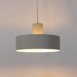 SIGMA Rif M pendant light, taupe, 1-bulb, Ø 25 cm, steel