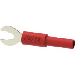 ELECTRO PJP PJP ADA3034-R - Cable lug adapter, 4-mm banana socket/cable lug, red