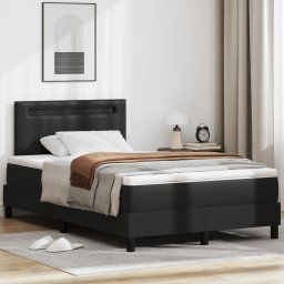 vidaXL Bed Frame with Mattress Black 120 x 200 cm Faux leather