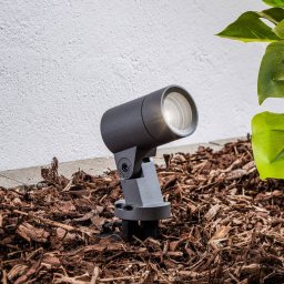 Arcchio Hemmani ground spike light, height 35 cm, anthracite, aluminium