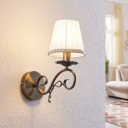 Lindby Finnick wall light, antique brass, 34 cm, E14