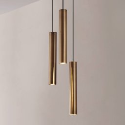 Lindby pendant light Joffrey, Ø 24 cm, brass, 3-bulb, GU10