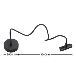 Lindby power supply Linaro, black, single-circuit track lighting system