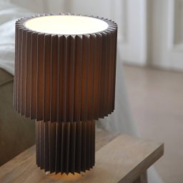 Markslöjd Catis table lamp, grey, 32 cm high, textile, E27