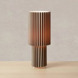 Markslöjd Catis table lamp, grey, 45 cm high, textile, E27