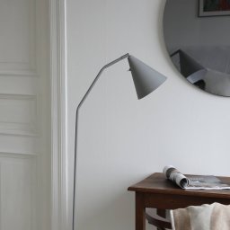 Markslöjd LED floor lamp Funil, grey, metal, dimmable