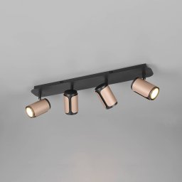 Trio Lighting Gillan ceiling spotlight, coffee, 4-bulb, metal, GU10