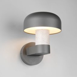 Trio Lighting Fraser outdoor wall light, grey/concrete look, aluminium, IP54, E27