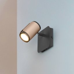 Trio Lighting Gillan ceiling spotlight, coffee, 1-bulb, metal, GU10