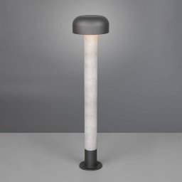 Trio Lighting Fraser path light, grey/concrete look, aluminium, IP54, height 84.5 cm