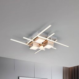 Trio Lighting LED ceiling lamp Roger, coffee, metal, CCT, remote control