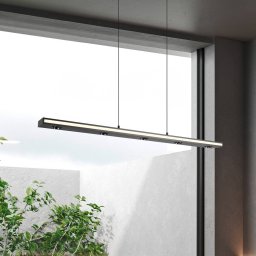 Trio Lighting LED hanging light Graham, black, metal, up/down, CCT, dimmer