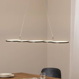 Milagro Lighting Olympia LED pendant light, metal, black, 4,000 K