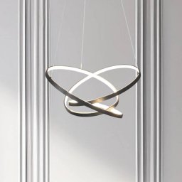 Milagro Lighting Empoli LED pendant light, metal, black, 4,000 K