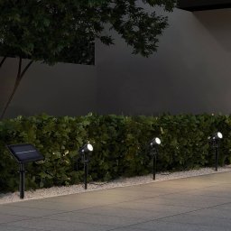 Reality Leuchten Obidos solar spotlight, matt black, aluminium, set of 3