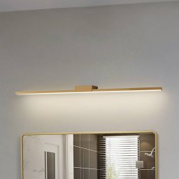 Lucande Kivana LED mirror lamp, copper, metal, 90 cm, IP44