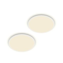 Philips LED ceiling lamp SuperSlim 2-pack IP44 Ø 25cm 4,000K
