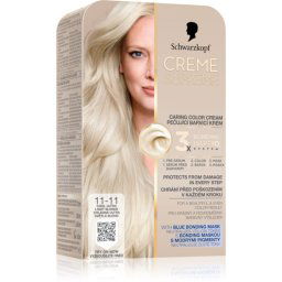 Schwarzkopf Creme Supreme Permanent Hair Dye with cool undertones shade 11-11 Cool Ultra Light Blonde 60 ml