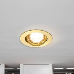 Lindby Sunil recessed spotlight, satin gold