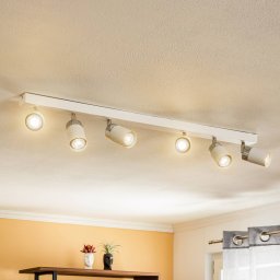 Eko-Light Ceiling spotlight Joker, white/silver, 6-bulb