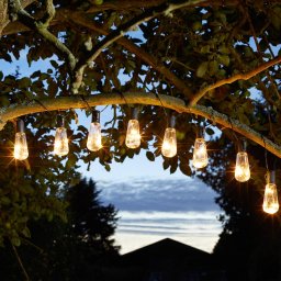 SMART GARDEN Eureka Vintage LED solar fairy lights, 10-bulb, IP44