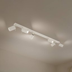 SOLLUX LIGHTING Ring downlight, beige, length 117 cm, steel, 6-bulb.