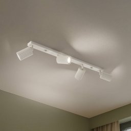 SOLLUX LIGHTING Carbon downlight, beige, length 81 cm, aluminium, 4-bulb.