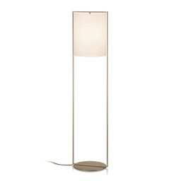 Knapstein Alva floor lamp, bronze effect white lampshade dim