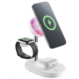 Cellular Line Station Di Ricarica Wireless Magnetica Mag Trio-bianco