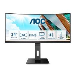 MONITOR AOC LED 34" Wide CURVED CU34P2A VA 3840x1440 1ms 300cd/mq 50.000.000:1 2x3W MM Reg.H 2HDMI DP