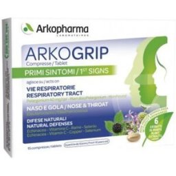ARKOFARM Srl Arkopharma Arkogrip Integratore per Raffreddore e Vie Respiratorie 15 Compresse