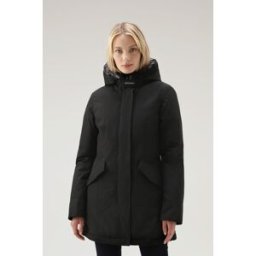 Woolrich donna Arctic Parka in Ramar Cloth Nero Taglia L