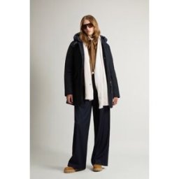 Woolrich donna Arctic Parka in Ramar Cloth Blu Taglia M
