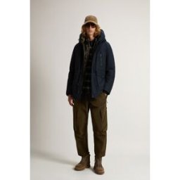 Woolrich uomo Arctic Parka Evolution in Ramar Cloth Blu Taglia S