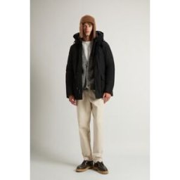 Woolrich uomo Arctic Anorak in Ramar Cloth Nero Taglia S
