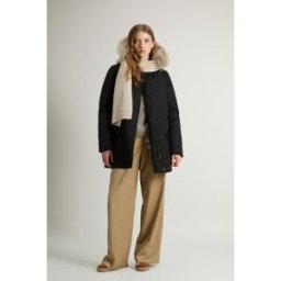 Woolrich donna Arctic Parka in Ramar Cloth con quattro tasche e pelliccia removibile Nero Taglia XXS