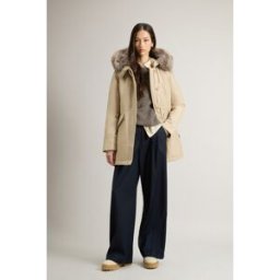 Woolrich donna Arctic Parka in Ramar Cloth con pelliccia removibile Beige Taglia XXL