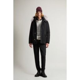 Woolrich uomo Arctic Anorak in Ramar Cloth con pelliccia removibile Nero Taglia XS