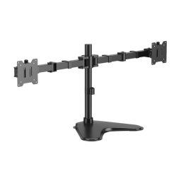 Supporto da tavolo Aisens Eco con base girevole e inclinabile per monitor/TV 20 kg (3 perni - 2 bracci) da 17 a 35 pollici - Nero