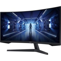 Samsung Monitor Gaming Odyssey G5 (C34g55), Curvo (1000r), 34``, 3440x1440 (Ultra Wqhd), 21:9, Hdr10, Va, 165 Hz, 1 Ms, Freesync Premium, Hdmi, Display Port, Ingresso Audio, Pbp, Flicker Free