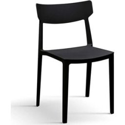 garneroarredamenti Sedia da giardino esterno bar dehors impilabile polipropilene nero Hans