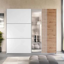 garneroarredamenti Armadio 250x215h cm 2 ante scorrevoli bianco Duppy