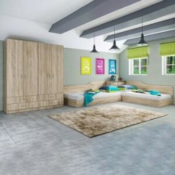 garneroarredamenti Camera doppio letto completa design rovere sonoma Caronte
