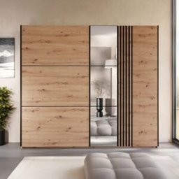 garneroarredamenti Armadio 250x215h cm 2 ante scorrevoli rovere Duppy