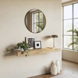 garneroarredamenti Mensola da parete 138x10h cm rovere chiaro Sunset