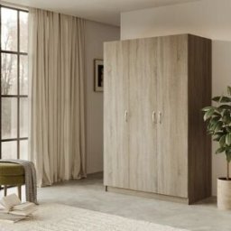 garneroarredamenti Armadio 120x190h cm 3 ante moderno rovere sonoma Rodari