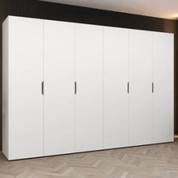 garneroarredamenti Armadio 300x202 cm 6 ante bianco opaco Valencia