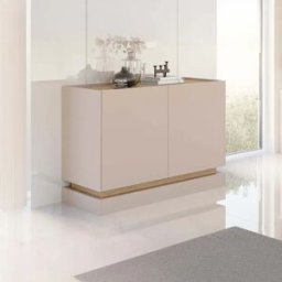 garneroarredamenti Credenza 120x75h cm 2 ante moderna beige rovere Rhea